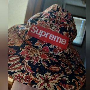 Supreme Designer *Inspired* Floral Bucket Hat With Adjustable Leather Strap